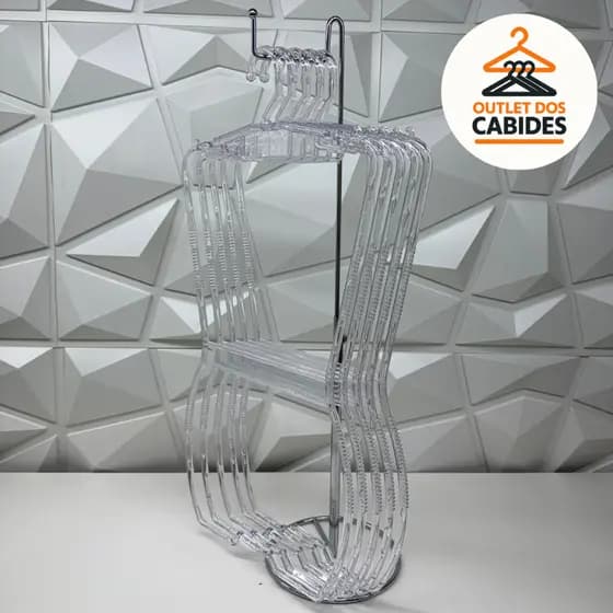 Kit com 20  Cabides Silhueta Adulto – Visual Clean e Organização Profissional