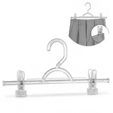 Kit 10 Cabides Saia com 20 Presilha  para Calça Short Bermuda