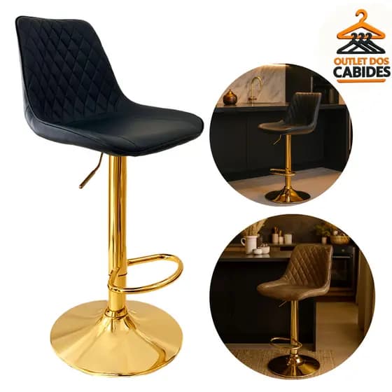 Banqueta Couro Luxo - Qualidade Premium