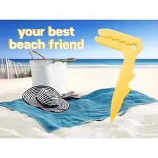 Presilha para Toalha de Praia - FIXAÇÃO NA AREIA - Kit com 4 unidades.
