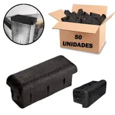 Tampa Retangular Preta 50x20 Para Metalon MASTICMOL