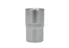 Soquete Estriado Curto Aço Cromo Vanadium Encaixe 1/2" Pol- Stels Tamanho: 11/16"