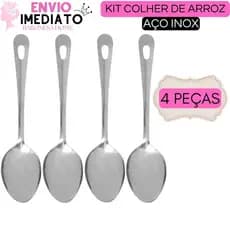 Colher de Arroz Colher de Servir 25 CM Aço Inox Ideal Para Bares Restaurantes Lanchonetes