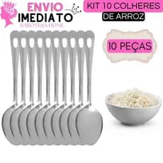 Colher de Arroz Colher de Servir 25 CM Aço Inox Ideal Para Bares Restaurantes Lanchonetes