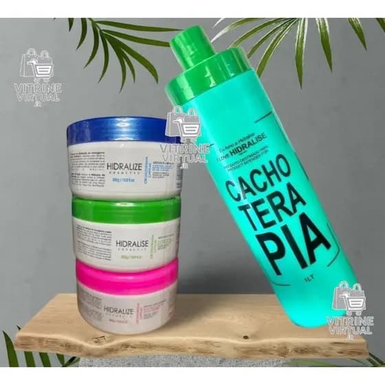 kit 4 em 1 hidralise / máscara cachoterapia / máscara de hidratação/ máscara de nutrição/ máscara de reconstrução