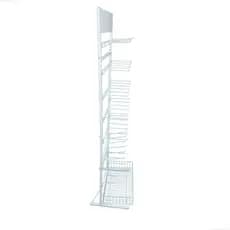Display Expositor Encartelado 70 Ganchos com cesto 20cm 180x80cm