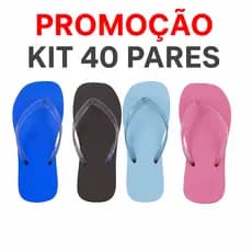 40 PARES de chinelo bico quadrado feminino de dedo borracha sem marca, normal