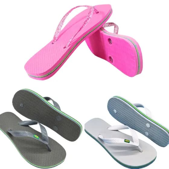 kit 3 pares Chinelo masculino Feminino Sandália Quadrado Sandália Unissex Adulto e Infantil