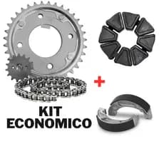 KIT TRANSMISSÃO RELAÇÃO + COXIM + LONA FREIO HONDA BIZ 100 ANTIGA 1998 Até 2005