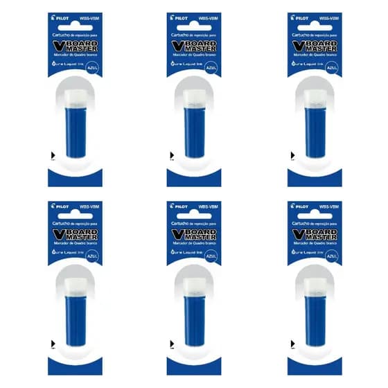 Kit 6 Refil Tinta Marcador Caneta De Quadro Branco Pilot