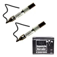 Kit 2 Marcadores P Quadro Branco Bm + 12 Recargas Carinonmix