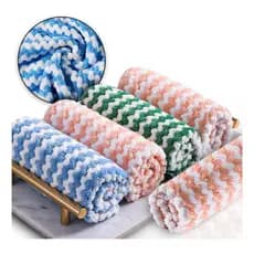 Kit 10 Pano Microfibra 25x25 Limpa Vidro Mágico Reutilizável Sortido
