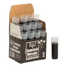 Refil Para Marcador Pincel Piloto Para Quadro Branco Board Master 5,5 ml Com 12 Unidades Preto