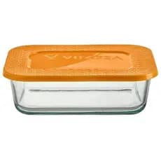 Pote Vidro 2.4 Litros Retangular Com Tampa Plástica Round Vitazza