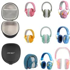 Kit Case Preta + Abafador de Ruído Infantil e Adulto Variado Atenuação Sonora Sensorial Ajuste