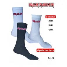 Meias Rock de algodão com lycra cano longo Rock Metal Classic