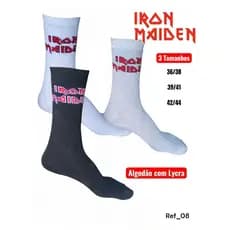 Meias Rock de algodão com lycra cano longo Heavy Metal Classic Rock