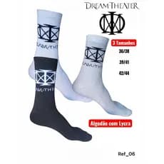 Meias Rock de algodão com lycra cano longo Rock Dream