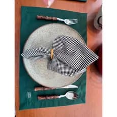 mesa posta kit luxo com logo bordado tecido premium