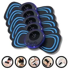 KIT 5 Mini Massageador Elétrico Portátil com TENS / EMS Ajustáveis