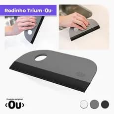 Rodinho de Pia Compacto Trium Preto 3x10x19cm Utensílio para Cozinha OU