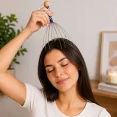 Massageador Cafuné de Cabeça Relaxante Prático Leve Portátil