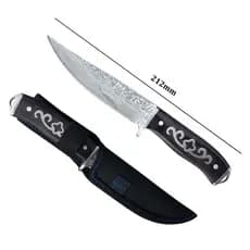Faca Para Churrasco Profissional Pedra Azul Afiada Bainha Sobrevivência