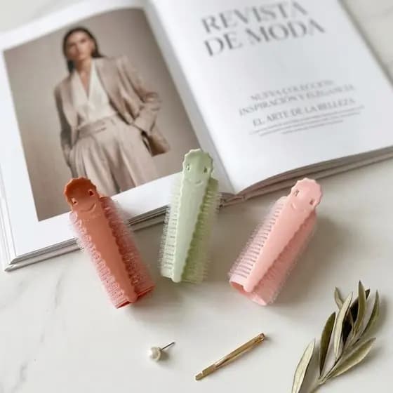 Kit 10 Bobs de Velcro + 10 Prendedores – Modeladores de Cabelo DIY – Tamanho Único 6,3x2,5cm