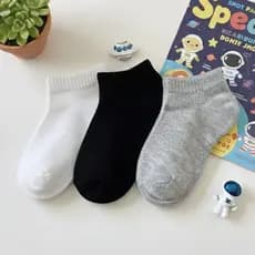 Kit com 3/6/12 Pares de Meias Brancas Infantis  Escola Para Meninos e Meninas de 6 a 10 Anos