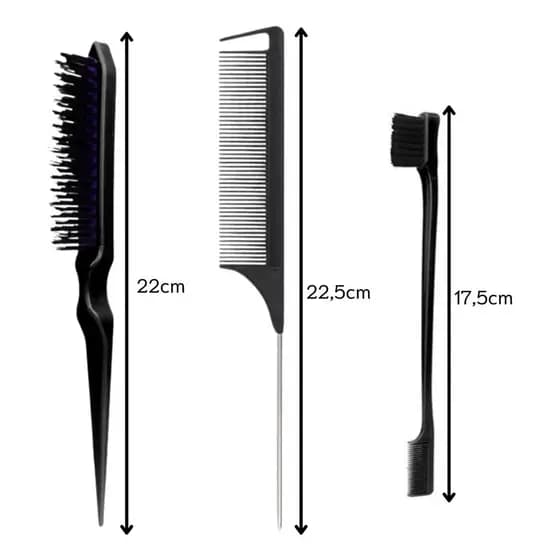 3 Pente Escova Escovinha Baby Hair Sobrancelha Cabelo Lace