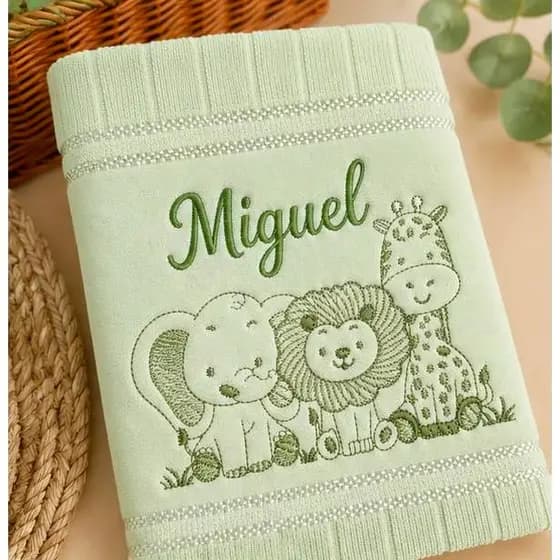 Toalha de Boca Safari | Personalizada com Nome