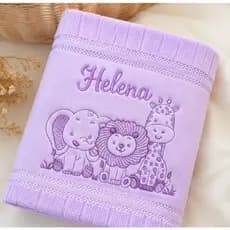 Toalha Personalizada com Nome Tema Safari | Lavabo | Infantil | Menina e Menino