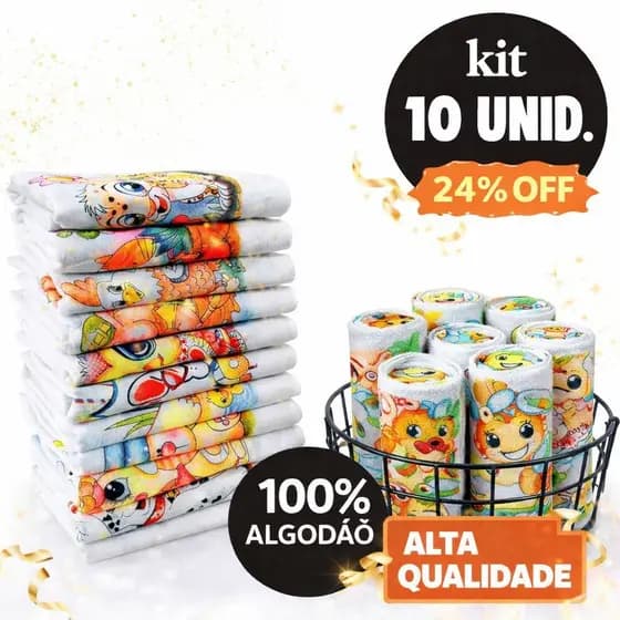 Pano De Prato Kit com 10 Unidades Pano de Copa Alta Qualidade Cozinha Promoção Envio Rápido