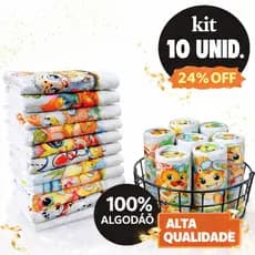 Pano De Prato Kit com 10 Unidades Pano de Copa Alta Qualidade Cozinha Promoção Envio Rápido