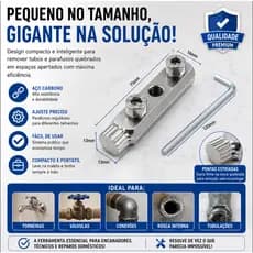 Extrator de Tubo Quebrado Ferramenta para Remover Rosca Parafuso Válvula de Ângulo Torneira em Aço