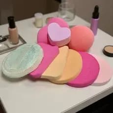 Kit 9 Esponjas de Maquiagem Combo Base Corretivo Pó Maquiagem Completa e Profissional