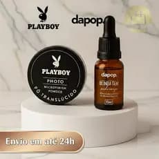 Kit Blindagem Dapop Poderosa + Pó Translúcido Playboy Microfinish Alta Fixação Resistente