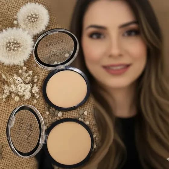 Pó Compacto Fenzza Faces Efeito Aveludado Acabamento Perfeito Pele Oleosa