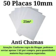 Kit 50 Placas de Isopor Antichamas Isolamento Térmico 1000x500x10mm 1cm T1