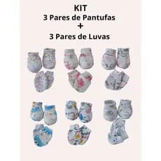 Kit 3 Pares Sapatinho Bebe Luva Bebe Pantufa Infantil Sapatinho Infantil