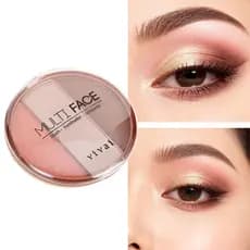 Estojo Multi Face Vivai 1072.1.1 | Blush + Iluminador + Contorno | 3 em 1 Profissional