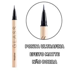 Delineador em Caneta Ruby Rose Glass Preto - Resistente à Água e Secagem Rápida Alta Fixação