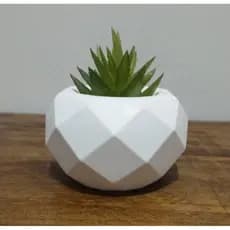 Kit Mimoso Com 3 Vasinhos 3D Diamantado, Sem as Plantinhas.