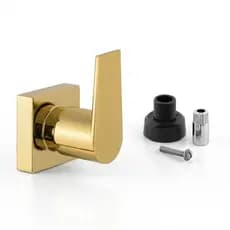Acabamento Registro Gaveta Pressão Banheiro Base Docol Metal Dourado Brilhante Luxo