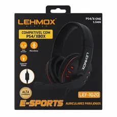 Fone De Ouvido Gamer Com Fio LEHMOX LEF - 1020 Fone Gamer com P2 Compatível XBOX/