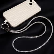 Cordão Para Celular Com Strass Antiperda Alça De Pescoço Com Brilho Universa