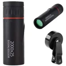 Telescópio monocular  portátil compacto para observações em viagens, campings trilhas  2000X25 HD