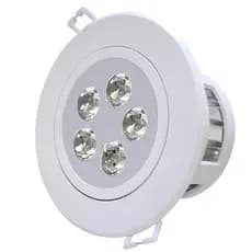 Spot Led Embutir Redondo 5W Branco frio 6500K Bivolt Para Sanca de Gesso Forro PVC, Madeira, Drywal