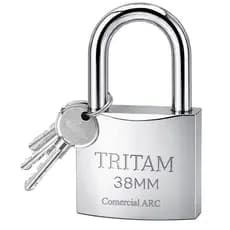Cadeado Tritam Chave Tetra 38mm Proteção Antifurto Para Armário Portão Vitrine