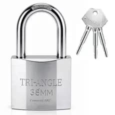 Cadeado Triangle Proteção Antifurto Chave tetra 38MM Para Armário Portão Vitrine Escritório Casa